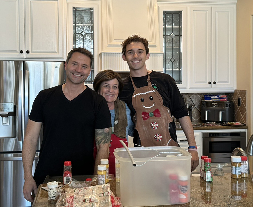 Fawcett with his family